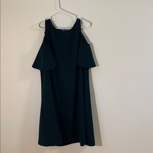 Formal fit and flare cut-out shoulder dress